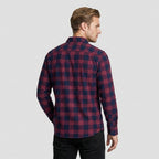 Checkered Button-Down Collar Long Sleeve Shirt for Men
