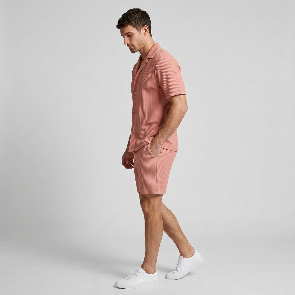 Matching Shirt and Shorts Set Relaxed Fit for Men