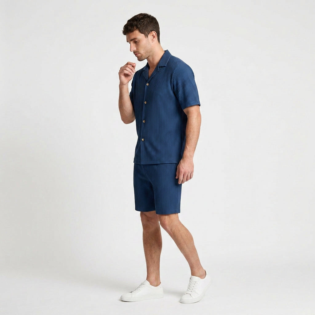 Matching Shirt and Shorts Set Relaxed Fit for Men