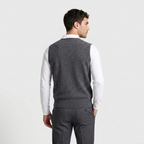 Knit V-Neck Sleeveless Vest Regular Fit for Men