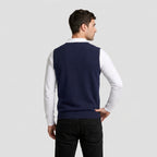 Knit V-Neck Sleeveless Vest Regular Fit for Men