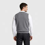 Knit V-Neck Sleeveless Vest Regular Fit for Men