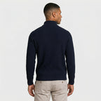 Half-Zip Knitted Jumper Stand Collar Slim Fit for Men