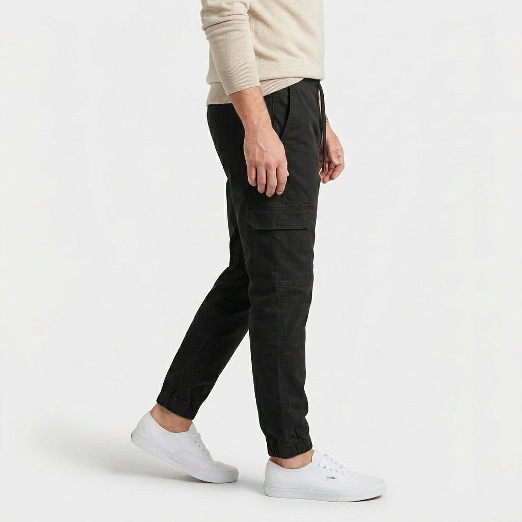 Cargo Jogger Pants Drawstring Tapered Fit for Men