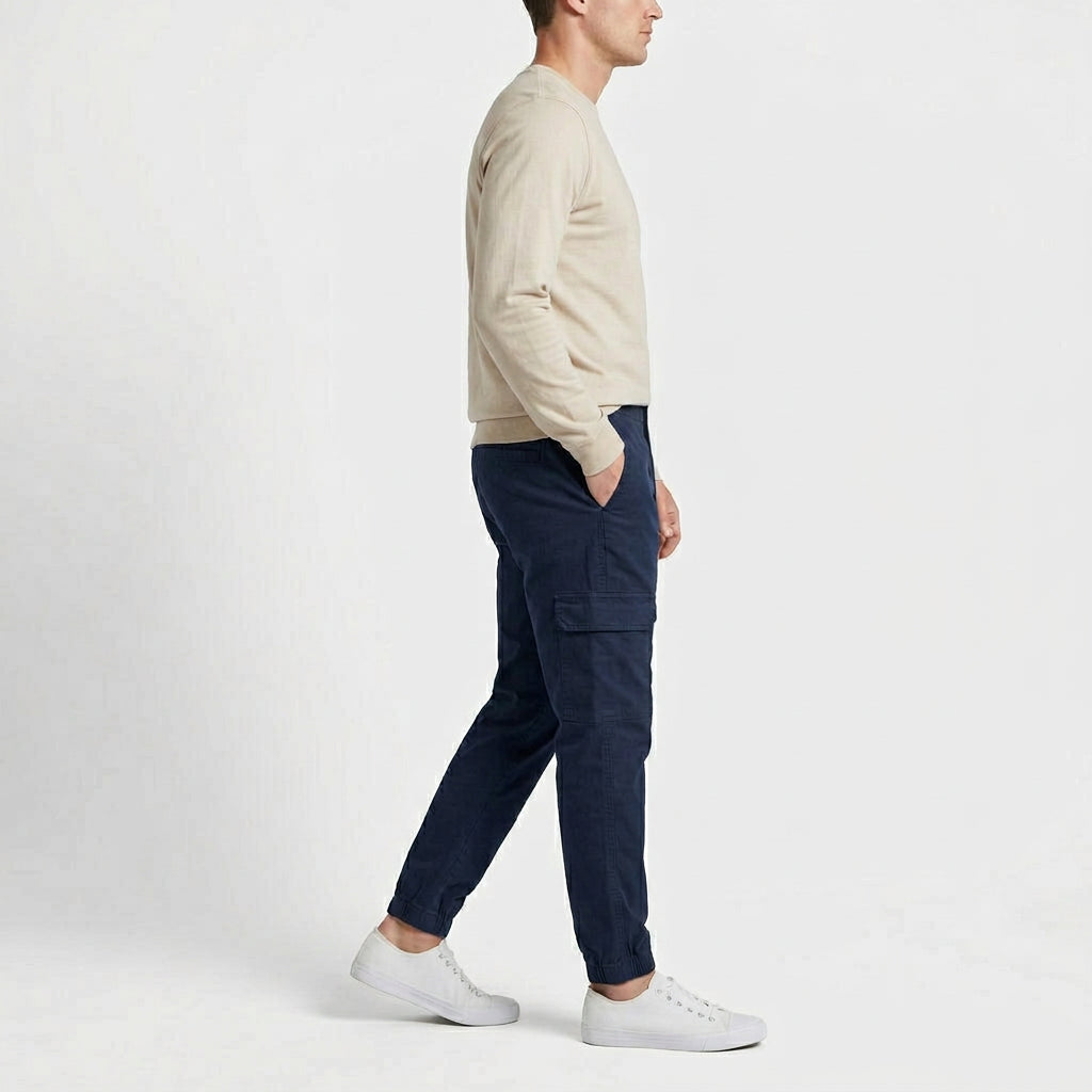 Cargo Jogger Pants Drawstring Tapered Fit for Men