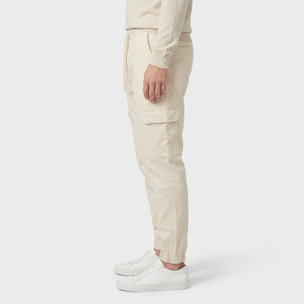 Cargo Jogger Pants Drawstring Tapered Fit for Men