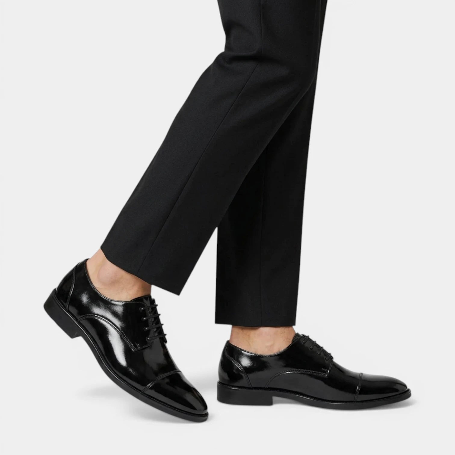 Cap-Toe Oxford Shoes Full-Grain Leather Lace-Up for Men