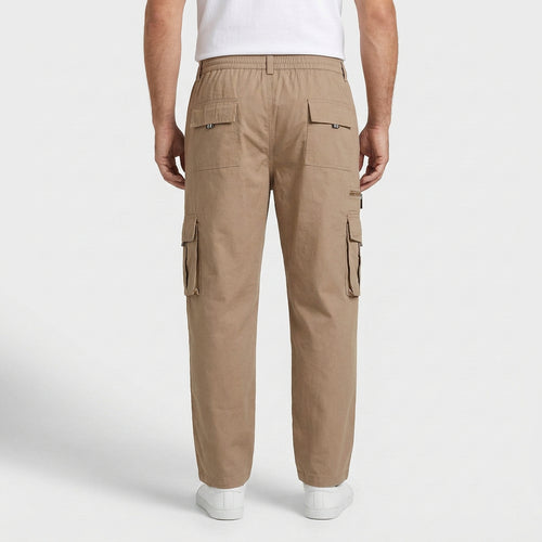 Cargo Pants Regular Fit Button Waist Multi Pocket for Men
