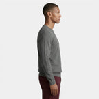 Crew Neck Textured Knit Sweater Regular Fit for Men