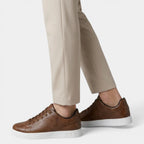 Lace Up Low Top Sneakers Textured Finish Round Toe Casual Shoes for Men