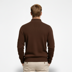 High Neck Ribbed Knit Sweater Regular Fit for Men