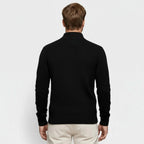 High Neck Ribbed Knit Sweater Regular Fit for Men