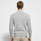 High Neck Ribbed Knit Sweater Regular Fit for Men