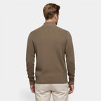 High Neck Ribbed Knit Sweater Regular Fit for Men