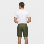 Pleated Tailored Shorts Cuffed Hem Regular Fit for Men