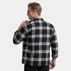 Checked Overshirt Relaxed Fit Button-Front for Men