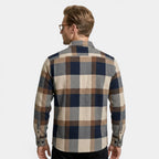 Checked Overshirt Relaxed Fit Button-Front for Men