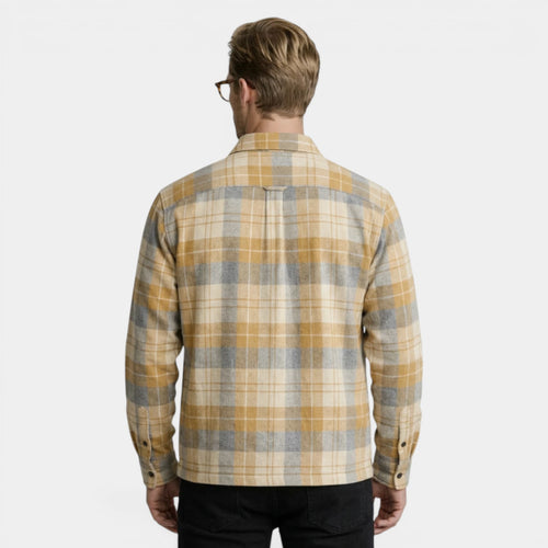 Checked Overshirt Relaxed Fit Button-Front for Men