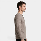 Long Sleeve Henley Shirt Three Button Placket for Men