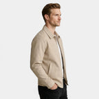 Zip-Up Collared Jacket Smooth Finish Regular Fit for Men