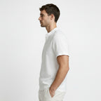 Textured Henley Shirt Stand Collar Relaxed Fit for Men