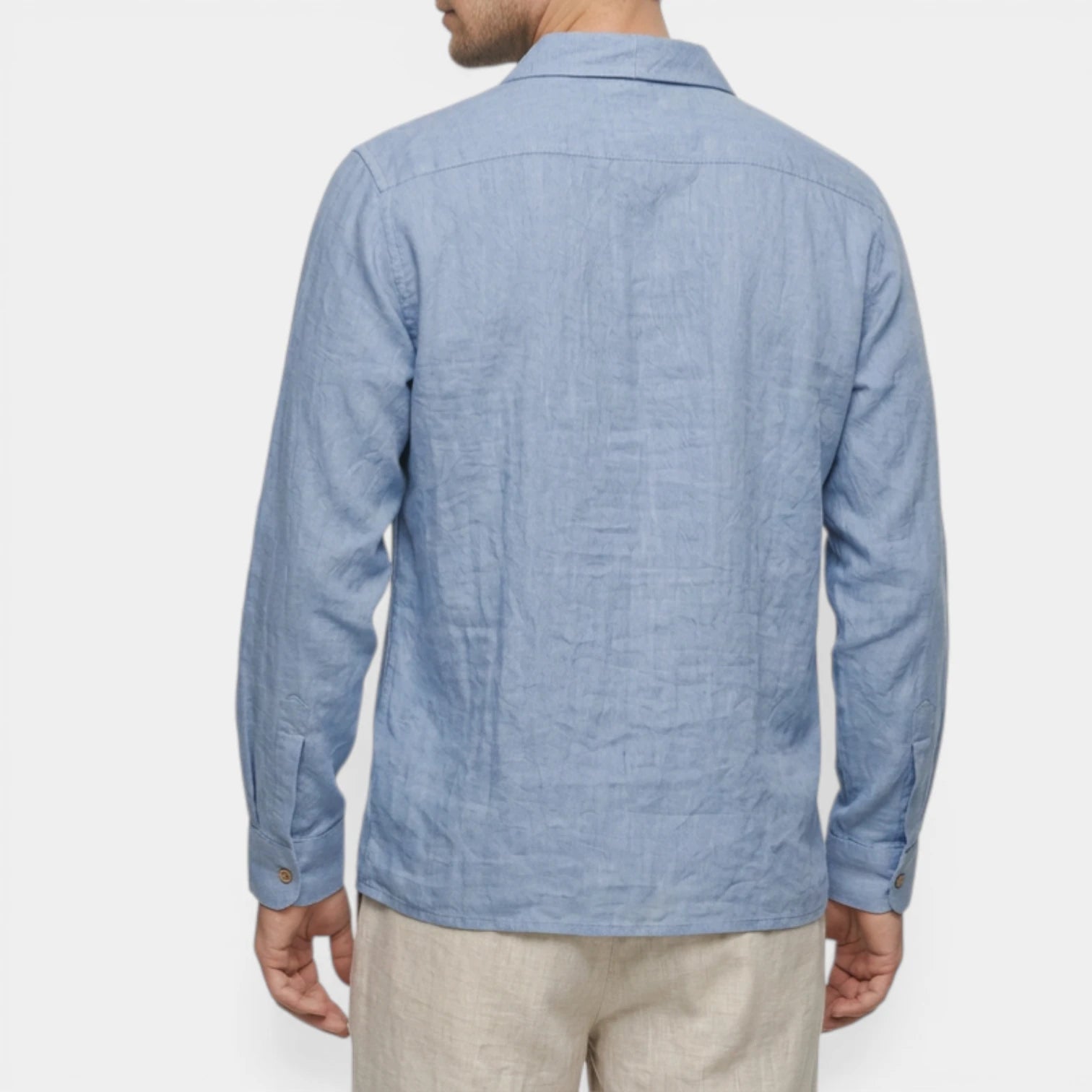 Textured Shawl Collar Shirt Relaxed Fit for Men