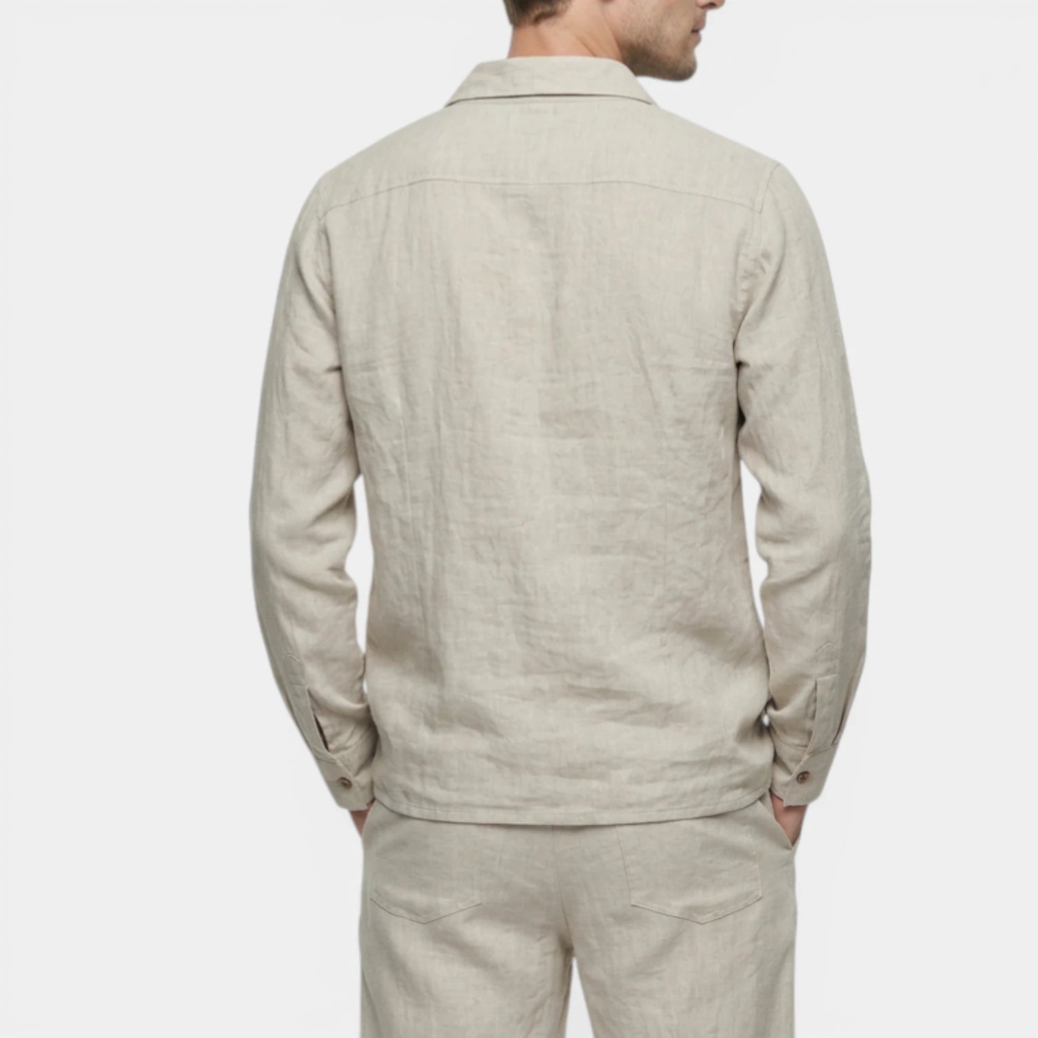 Textured Shawl Collar Shirt Relaxed Fit for Men