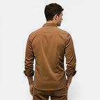 Button-Up Shirt Dual Chest Pockets Structured Fit for Men