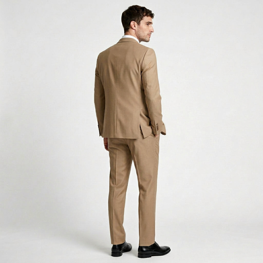 Three-Piece Suit Regular Fit Notch Lapel Woven for Men