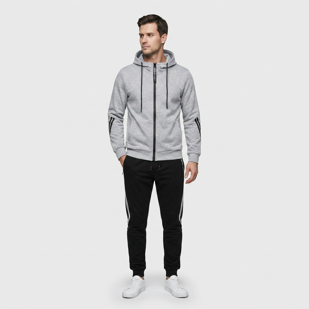 Tracksuit Set Cotton Blend Relaxed Fit for Men