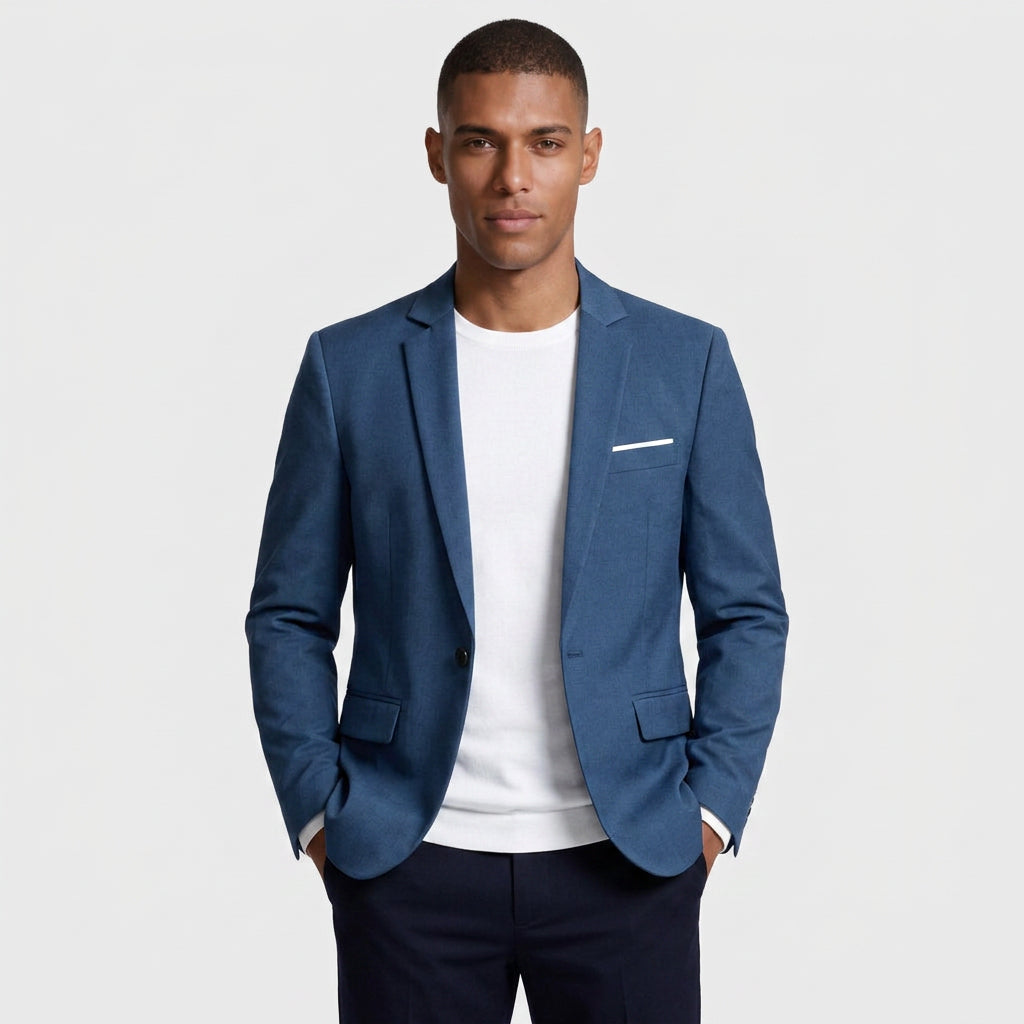 Tailored Blazer Modern Fit Notch Lapel for Men
