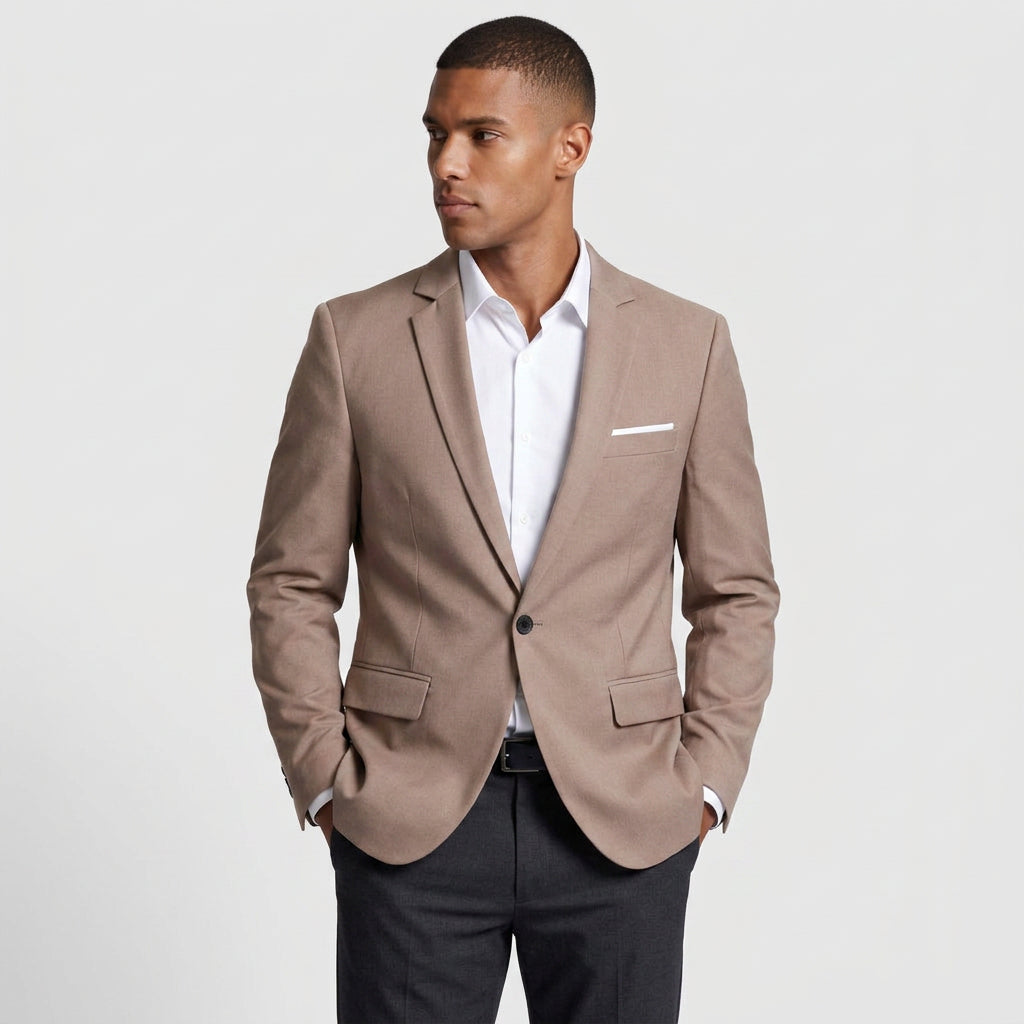 Tailored Blazer Modern Fit Notch Lapel for Men