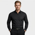 Wrinkle Resistant Long Sleeve Solid Shirt for Men