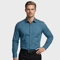 Wrinkle Resistant Long Sleeve Solid Shirt for Men