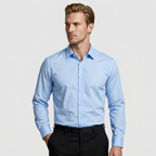 Wrinkle Resistant Long Sleeve Solid Shirt for Men