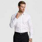 Wrinkle Resistant Long Sleeve Solid Shirt for Men
