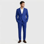 3-Piece Suit Set Single-Breasted Blazer Double-Breasted Vest for Men
