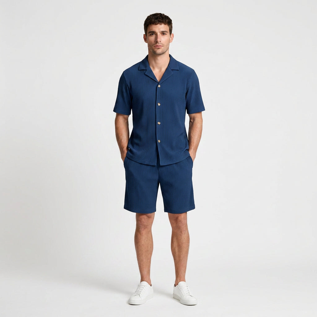 Matching Shirt and Shorts Set Relaxed Fit for Men