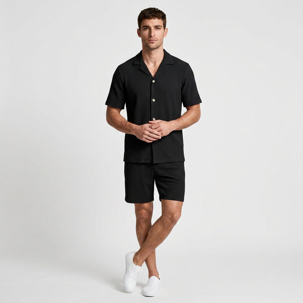 Matching Shirt and Shorts Set Relaxed Fit for Men