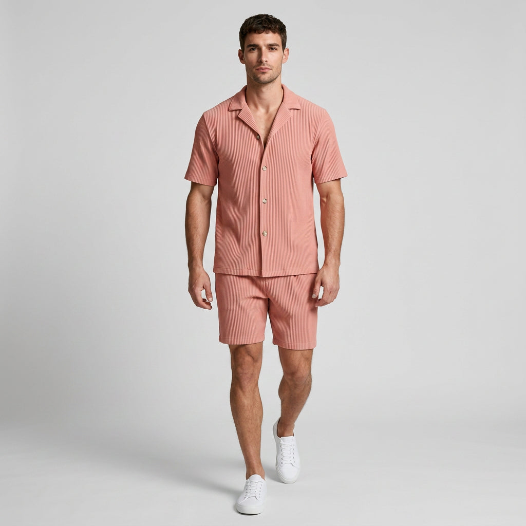 Matching Shirt and Shorts Set Relaxed Fit for Men