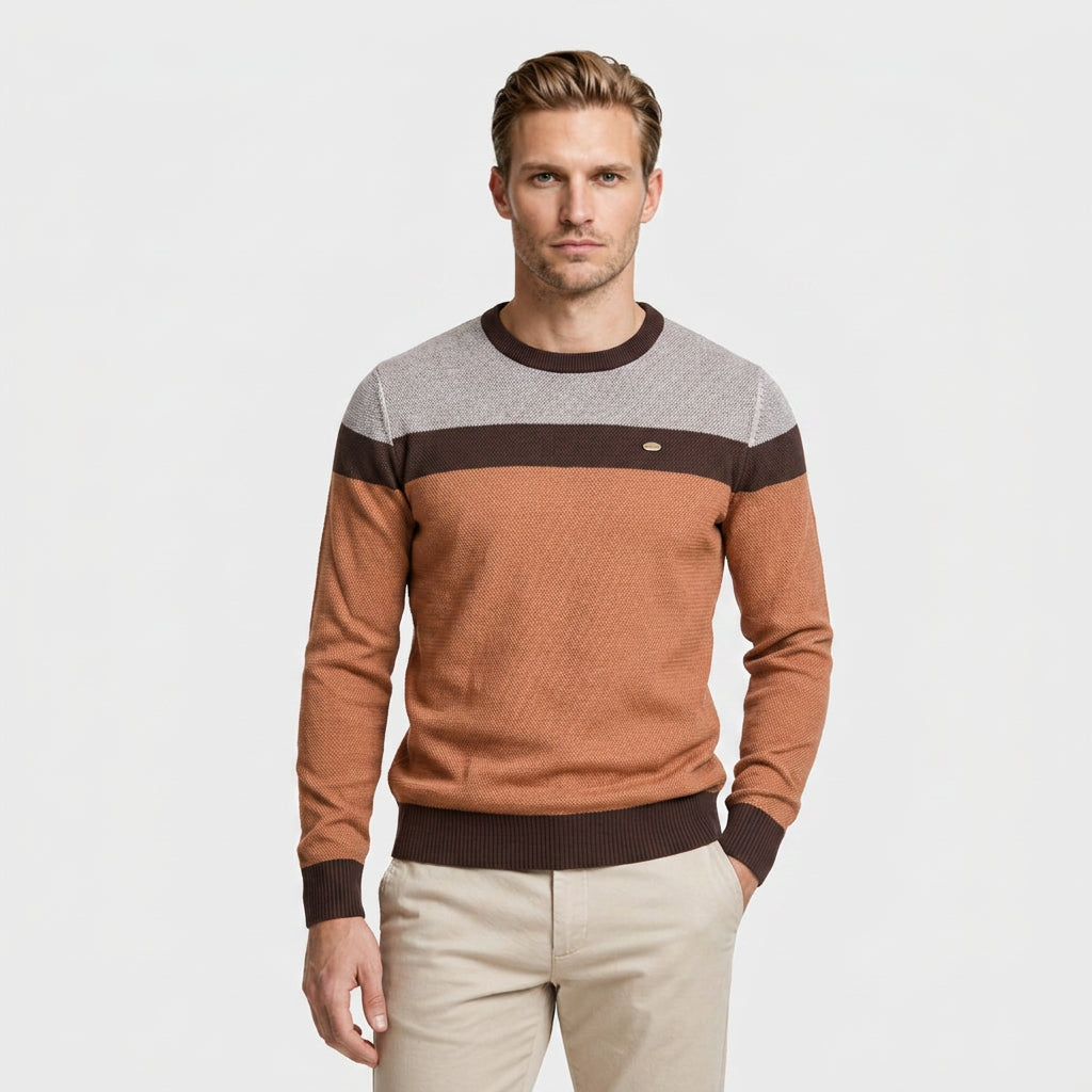 Cotton Pullover Sweater Lightweight Classic Knit for Men