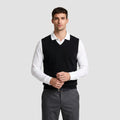 Knit V-Neck Sleeveless Vest Regular Fit for Men