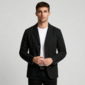 Three-Button Woven Blazer Tailored Regular Fit for Men