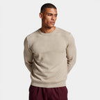 Crew Neck Textured Knit Sweater Regular Fit for Men