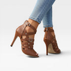 Women's Gladiator Cross-Strap Stiletto Sandals