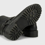 Leather Strap Ankle Boots Rugged Construction for Men