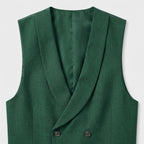3-Piece Suit Set Single-Breasted Blazer Double-Breasted Vest for Men