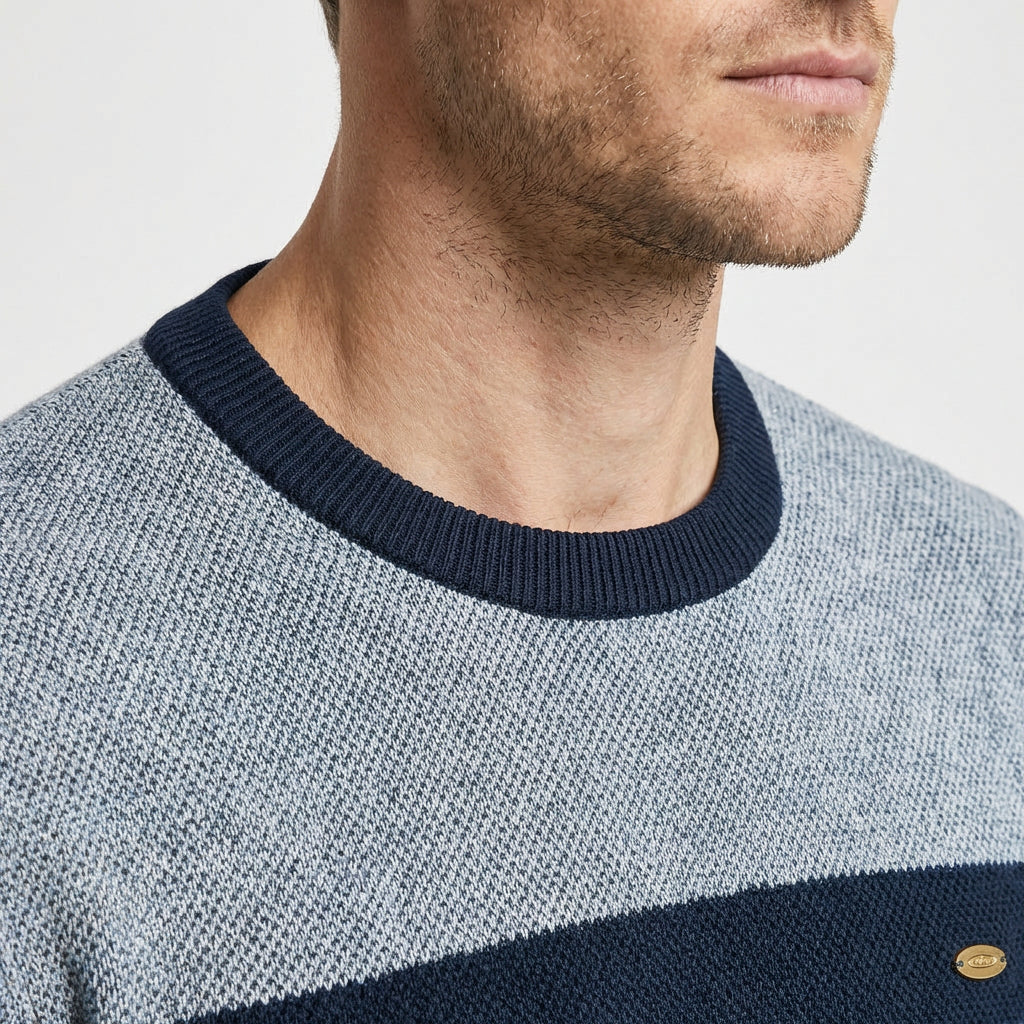 Cotton Pullover Sweater Lightweight Classic Knit for Men