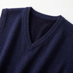 Knit V-Neck Sleeveless Vest Regular Fit for Men