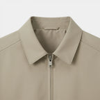 Zip-Up Collared Jacket Smooth Finish Regular Fit for Men